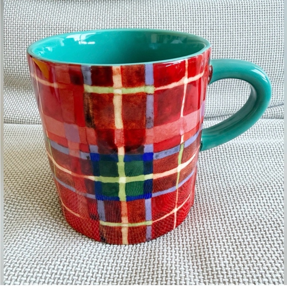 Anthropologie NWT Tartan Plaid Stoneware Mug - Picture 3 of 3